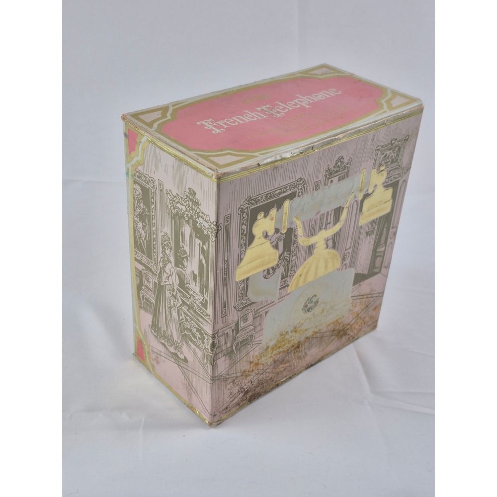 Avon French Telephone Foaming Bath Oil Decanter Milk Glass Vintage W Box Rare - Picture 2 of 9